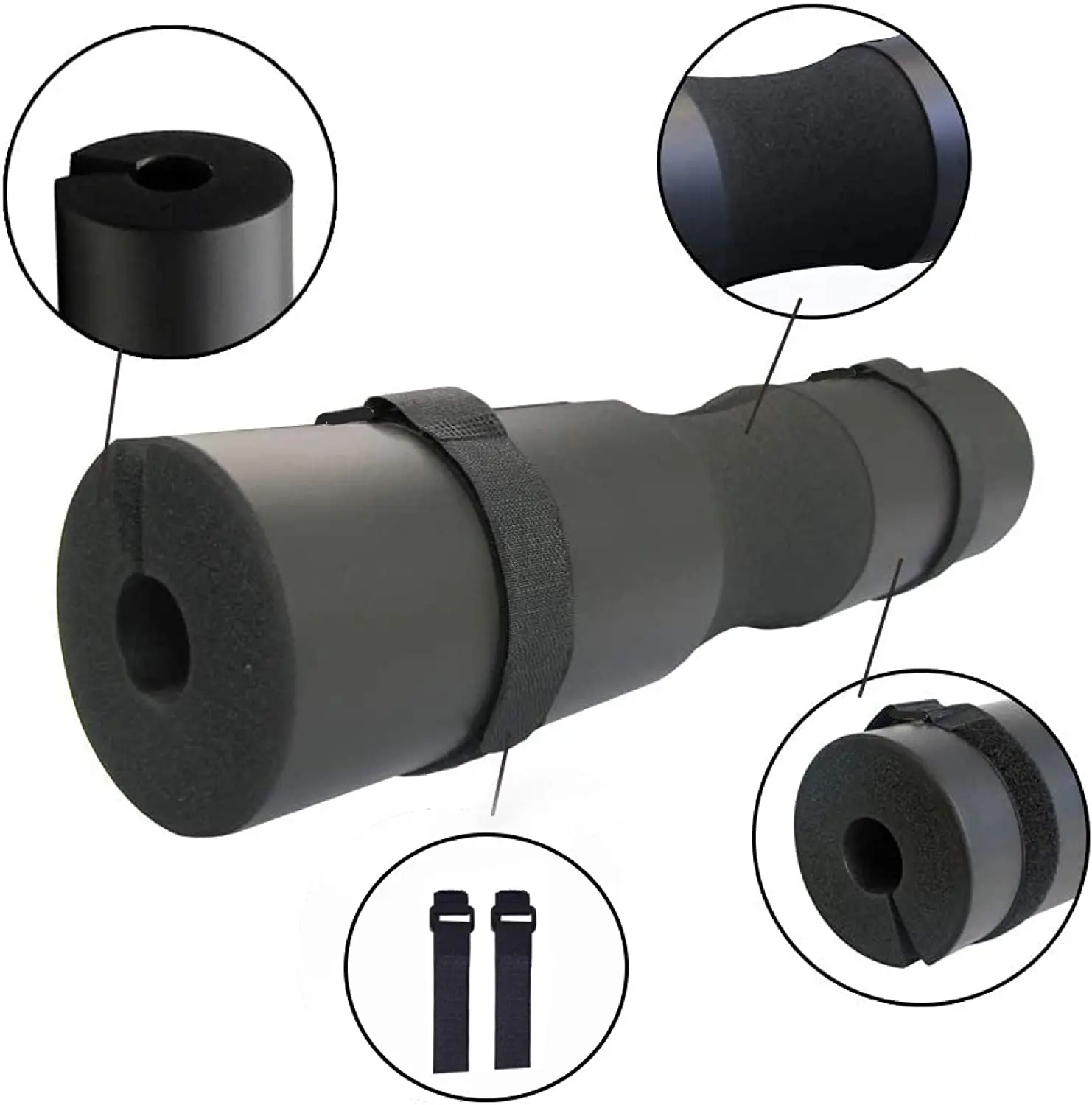 แผ่นรองบาร์เบลพร้อมสายรัด แผ่นรองยกน้ำหนัก