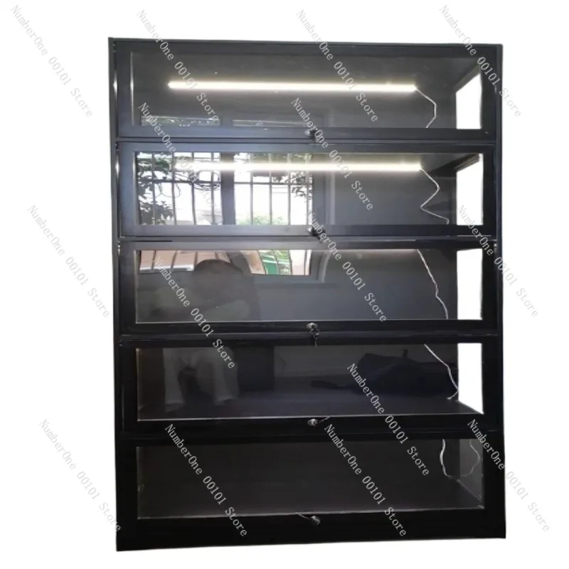Lighted acrylic display cabinet for figurines models and e-sports collections,multi-layer transparent showcase home desktop