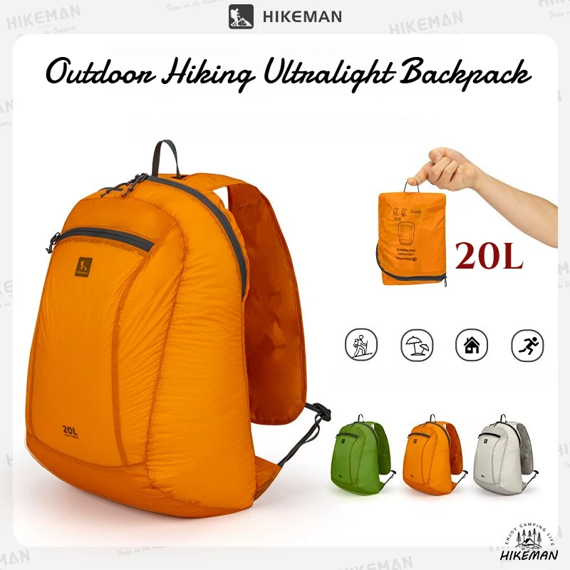 

Hikeman походная сумка 20л портативный рюкзак для кемпинга на открытом воздухе складной водонепроницаемый сверхлегкий рюкзак для мужчин женщин путешествия пеший туризм