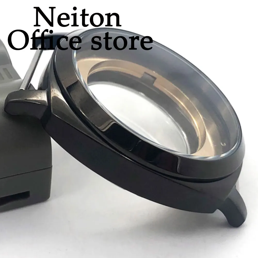 NEITON 42mm silver black rose gold stainless steel case fit NH35 NH36 ETA2836 Miyota8205 8215 821A Mingzhu DG2813 3804 movement