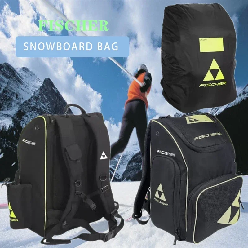 Bolsa multifunción de gran capacidad para botas de nieve, mochila impermeable con cubierta antipolvo para esquí, casco, 55L