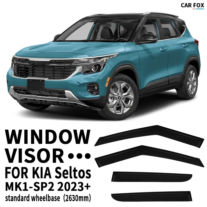 

For KIA Seltos 2023+ Car Window Visor Awning Shelters Windshield Side Window Rain Sun Shade Auto Accessories Car Styling