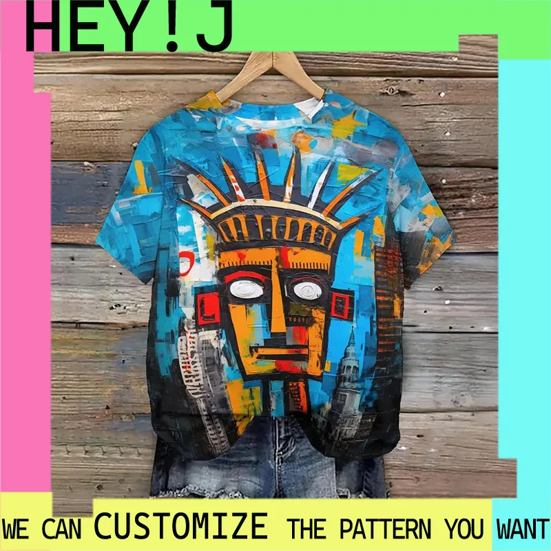 

Women Men T-shirt O Neck Loose Short Sleeved Tee Tiki Graffiti 3D Prints Top Harajuku Vintage Gothic Polynesian Culture Clothing