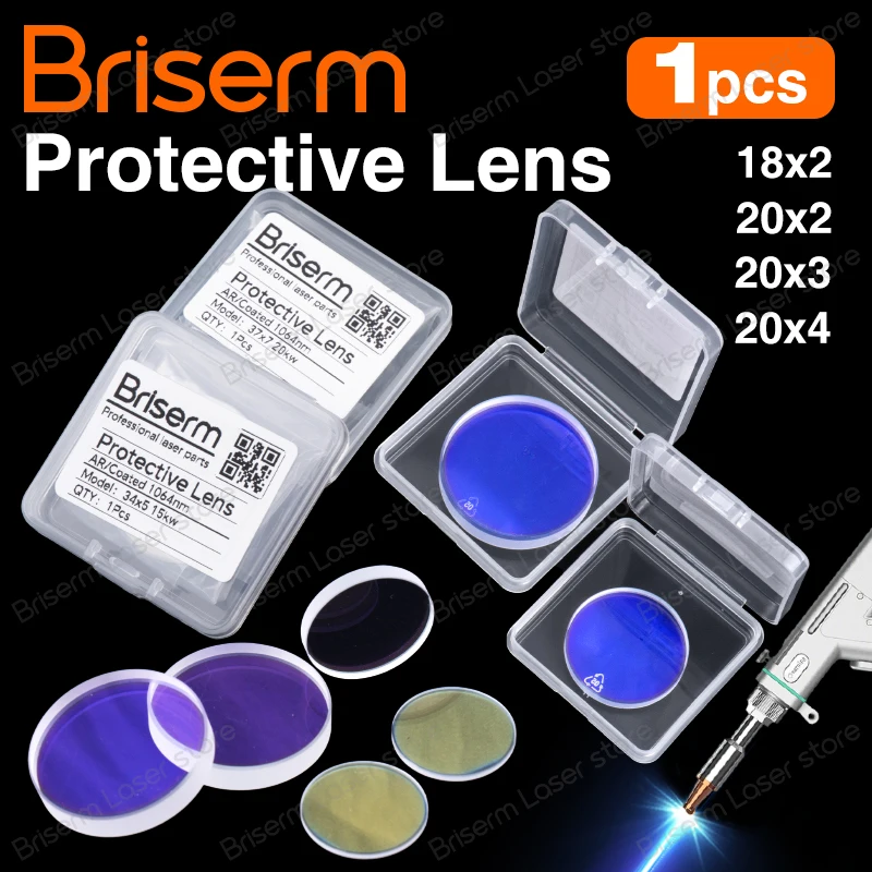 Laser Welding Protective Lens 18x2 20x2 20x3 20x4mm Laser Protective Glasses SUP WSX Qilin Au3Tech Laser Welder Lens