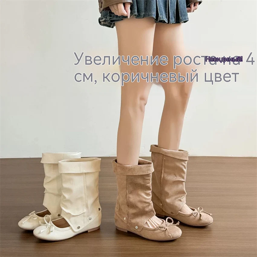Women's Flats and Loafers Boots Spring Summer Designer Boots for Women Detachable Two-piece Mary Jane Shoes Zapatos De Mujer