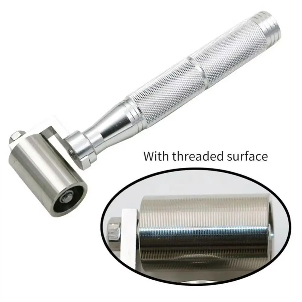 Stainless Steel Flat Pressure Roller Aluminum Alloy Handle Paint Plate Seam Rolling Tool Flat Seam Hand Wheel Rollers