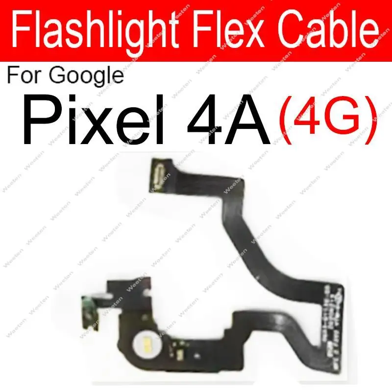 Flashlight Flex Cable For Google Pixel 4A 5A 4G 5G Flash Light Sensor with Microphone Flex Ribbon Replacement Parts