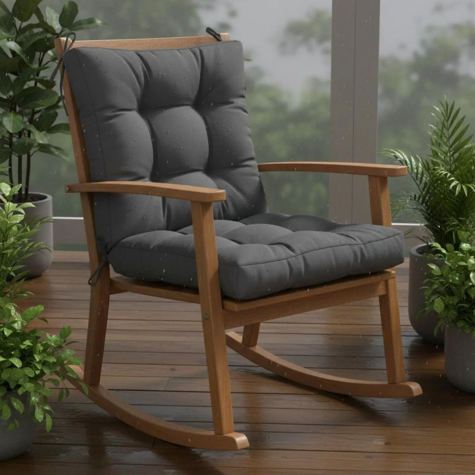 Industrial Cushion Ergonomic Backrest Chair Cushion Thick Seat Pad Waterproof Garden Lounger Cushion for Chair Support