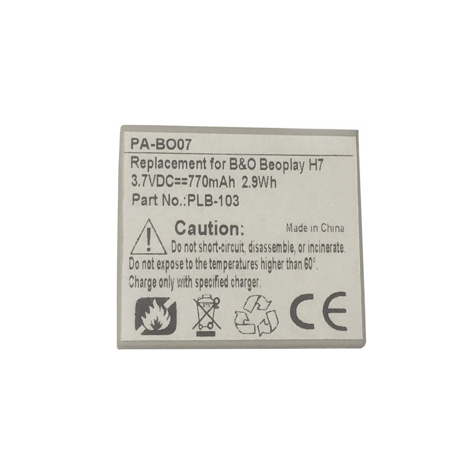 PA-BO07 Battery for B&O Beoplay H7/H8/H9/H9 AW19/H9i/H9i RIMOWA Bluetooth Headset Compatible PLB-103 Rechargeable Batteries