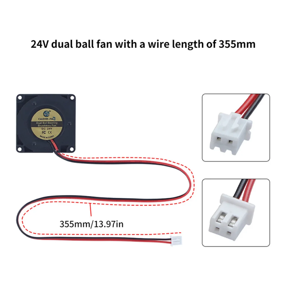 1 PCS 3D Printer Fan for Flashforge Adventurer 5M Pro 4010 Cooling Fan 24V Dual Ball Bearing Brushless Fan for AD 5M Pro Parts