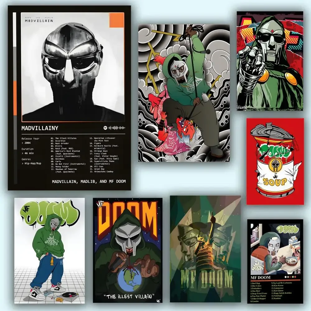 

M-MF D-Doom Comic Album Poster HD Waterproof PVC Wall Art - Aesthetic Removable For Office Home Bedroom