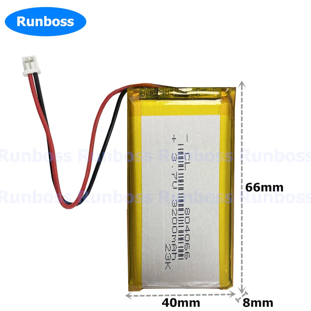 Battery For Open Source R36S Retro Handheld Video Game Console 804169 804066 3.7V 3200mAh 1.25mm 2P Plug Lithium Polymer Battery