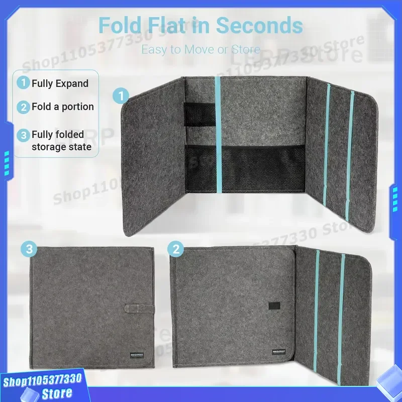 2 Piece Portable Desk Divider Baffle Privacy Screen for Classroom Office Use Suitable for Adults and Students Study Partition
