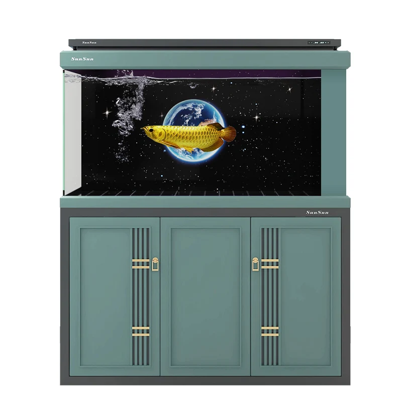 

Customized smart fish tank large ecology, arowana tank living room water-free bottom filter aquarium