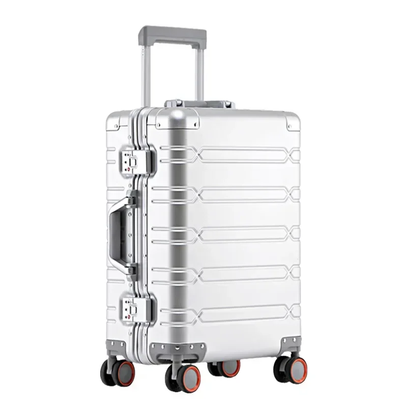 100% Aluminum-magnesium alloy Travel Suitcase Rolling Luggage 24/29 inch travelTrolley Luggage 20‘’Carry-On Cabin Suitcase