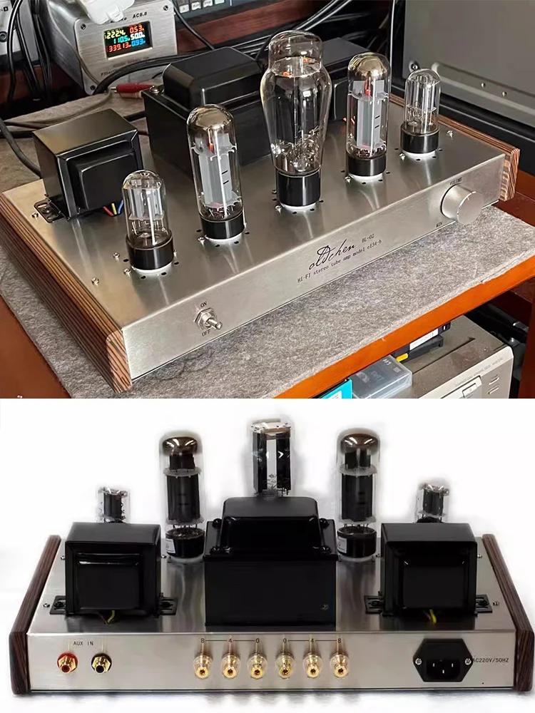 Oldchen EL34-B Tube Amplifier Pure Class A Handmade Home Theatre Vacuum Tube HiFi Power Amplifier