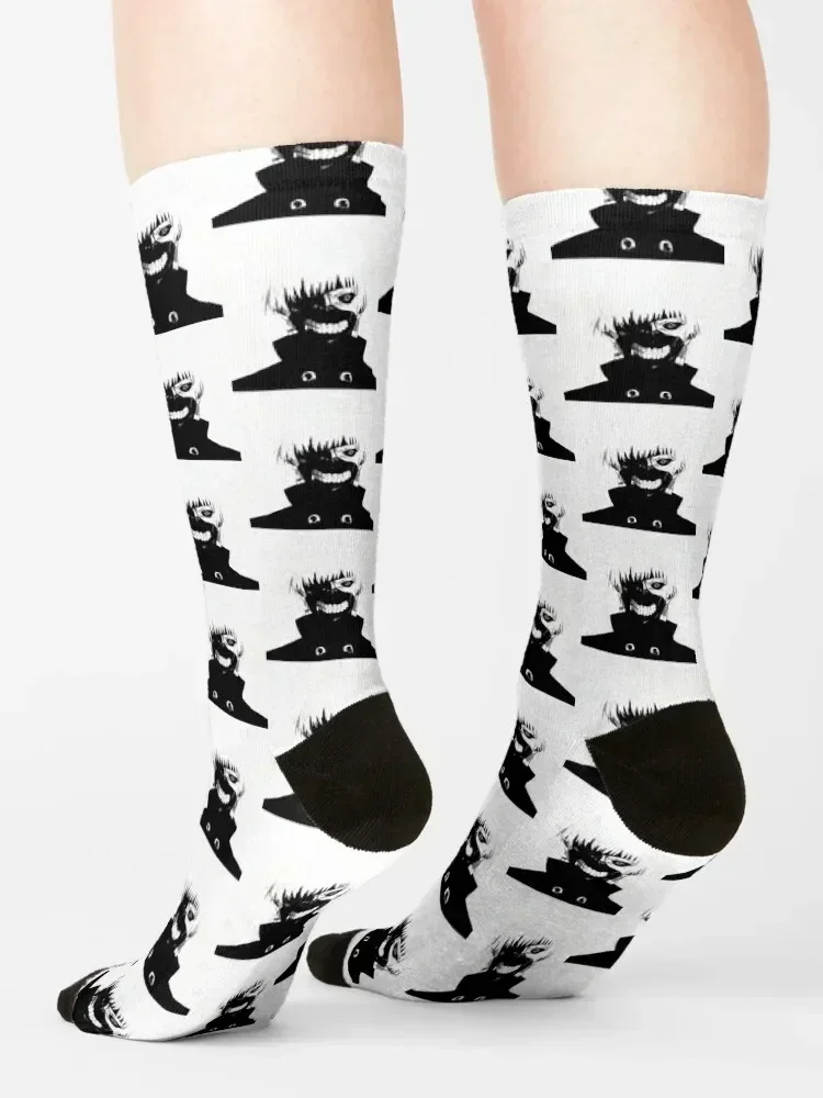 Ken Kaneki Monochrome Socken Geschenk helles Strumpfband süße Großhandel Socken für Männer Frauen