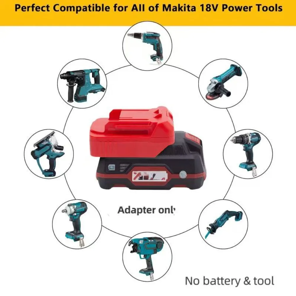 Batteries Converter Adapter For Parkside x20V Team Lithium Ion Convert To Makita 18v Tools Adaptor (without battery and too)