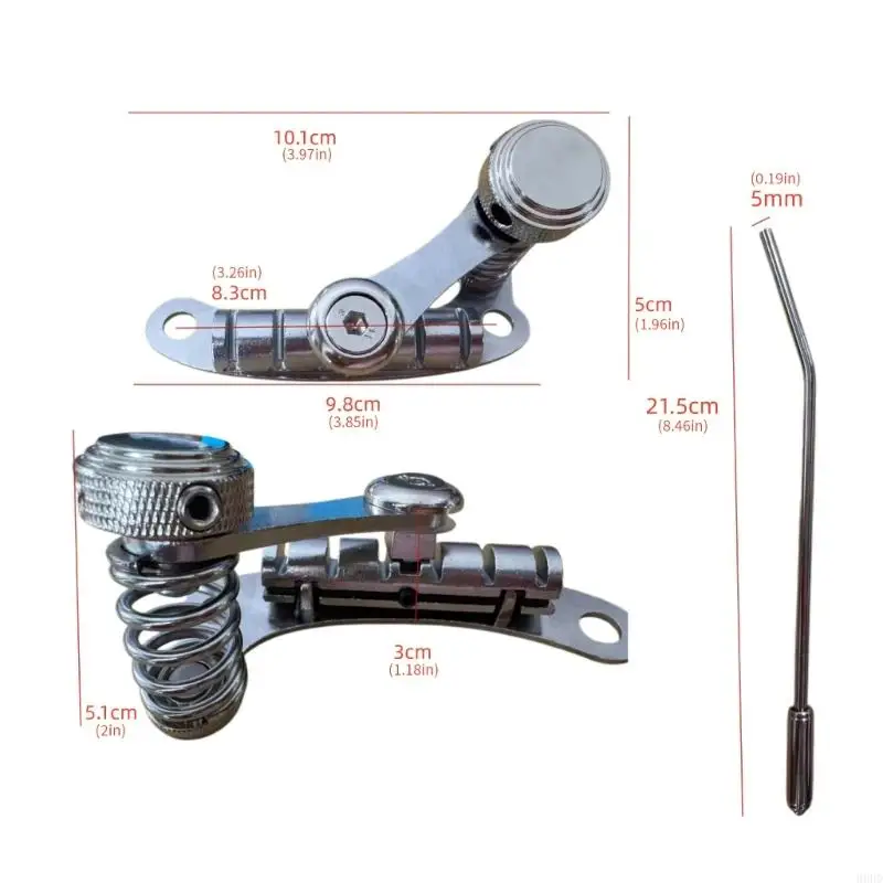 Professionelle Jazz-Tremolo-System-Brücke und Saitenhalter, korrosionsbeständige Tremolo-Brücke, geeignet für E-Gitarre 69HD – Detail 6