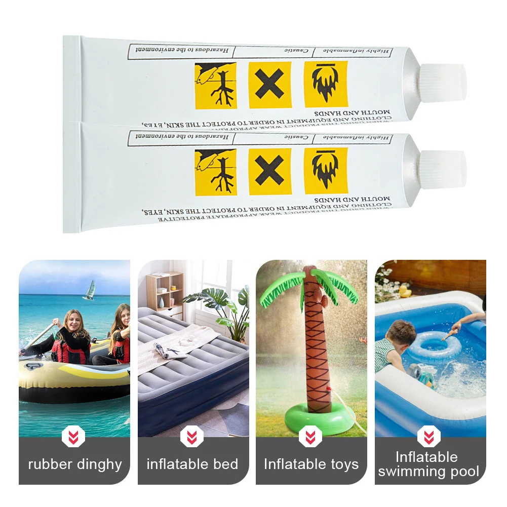 30ml/60ml Puncture Repair Patch Glue Repair Kit Kayak Patches Glue PVC Repair Glue for PVC Boats Air Mattress Inflatable Toys