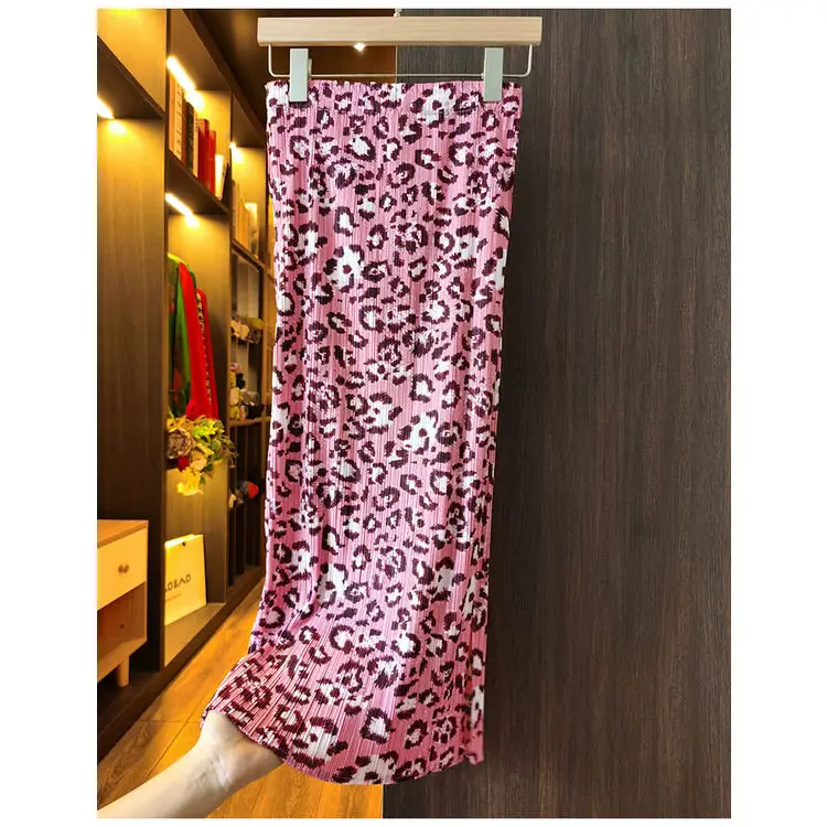 Pleated Printed Skirt~elf-tight Waist Pleated Hip-packing Magic Skirt Makes You Look Slim and Versatile