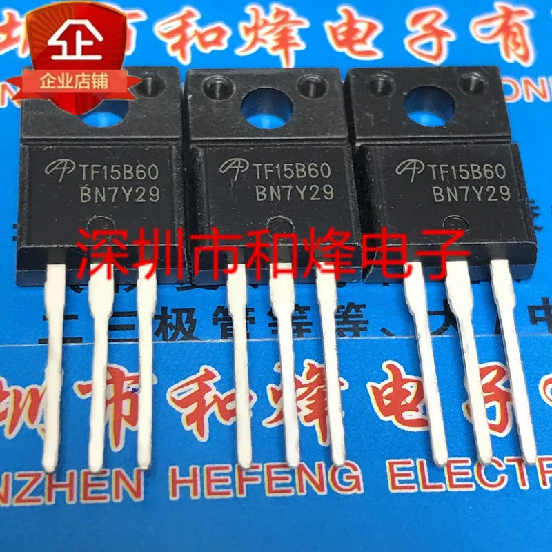Free shipping   TF15B60D AOTF15B60D  TO-220F 600V 15A     10PCS
