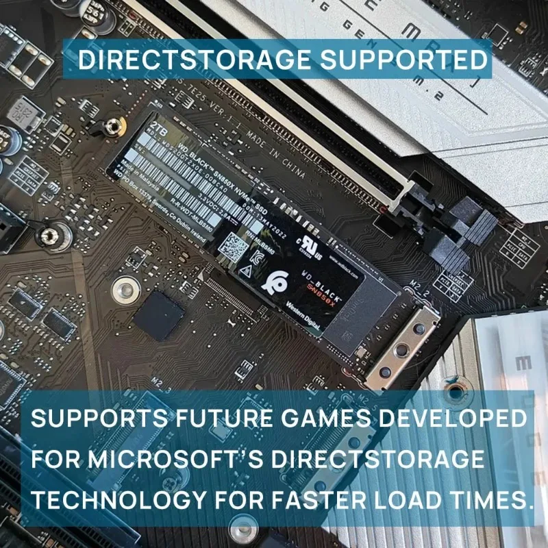 Western Digital SN850X WD_BLACK for Gaming Computer Laptop PS5 1TB 2TB 4TB NVMe PCIe Gen 4.0x4 M.2 2280 SSD Solid State Drives view 3