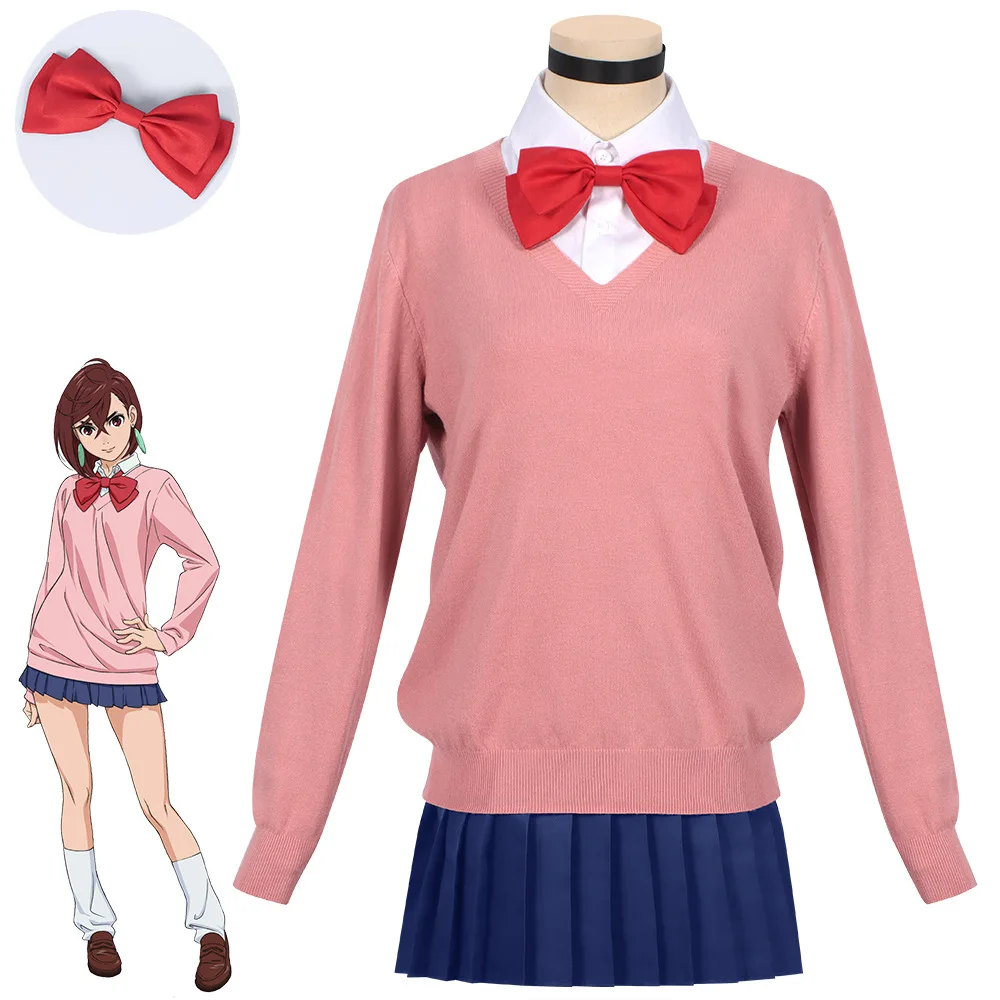 

Anime DAN DA DAN Ayase Momo Cosplay Costumes Women Pink Sweater Shirt Skirt Outfits Daily Wear Clothes Cos Conventions