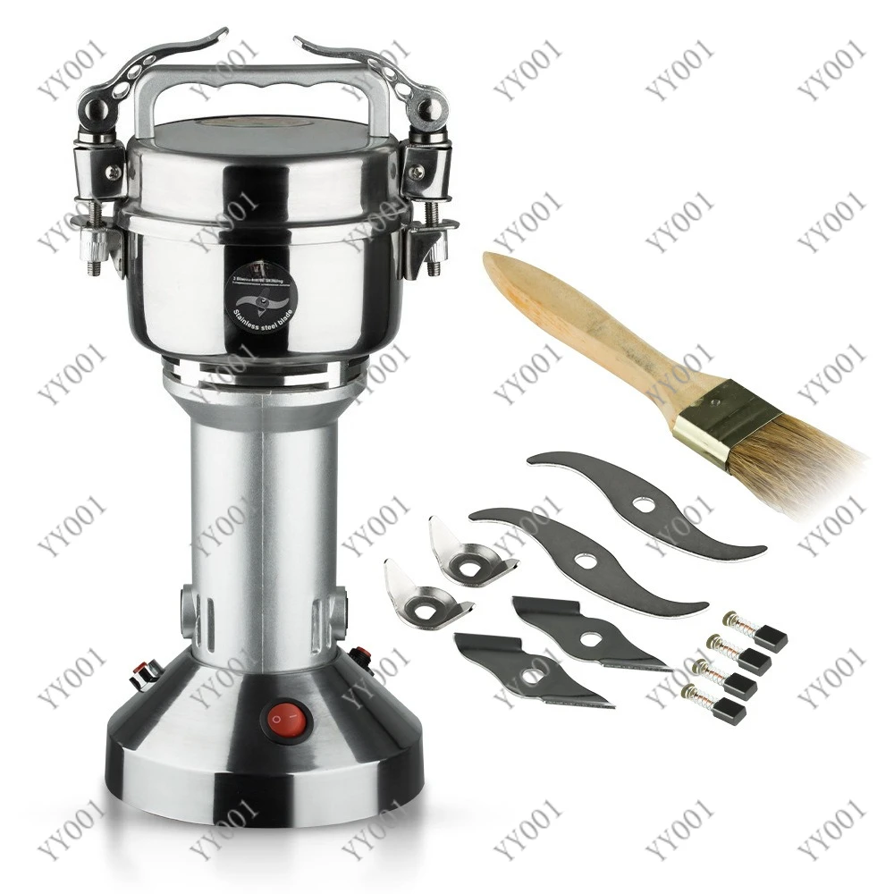 EU Plug Electric Grain Grinder Mill for Coffee Herbs Cereals Dry Grinding Home Commercial