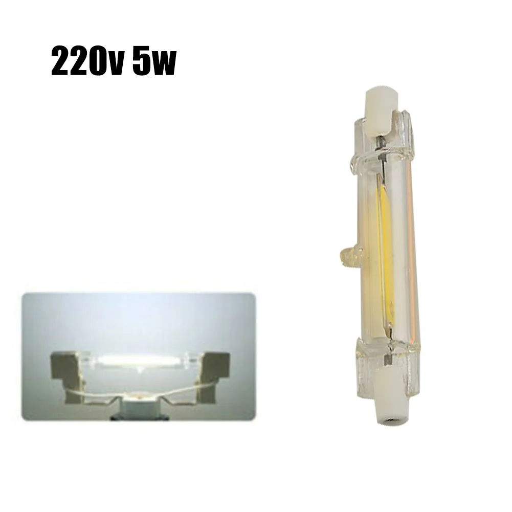 High Power COB R7s LED Glass Tube 5W 78mm/9W 118mm Dimmable Replace Halogen Light Lamp 220V/110V For Home Garden