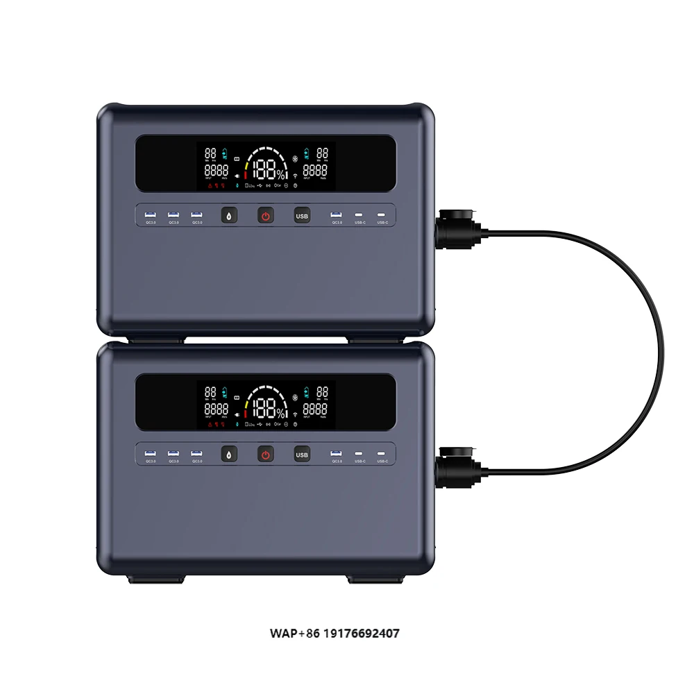 Home Outdoor Backup Battery Pure Sine Wave AC DC USB Emergency UPS Solar Generator Lifepo4 4800W Portable Storage Power Station