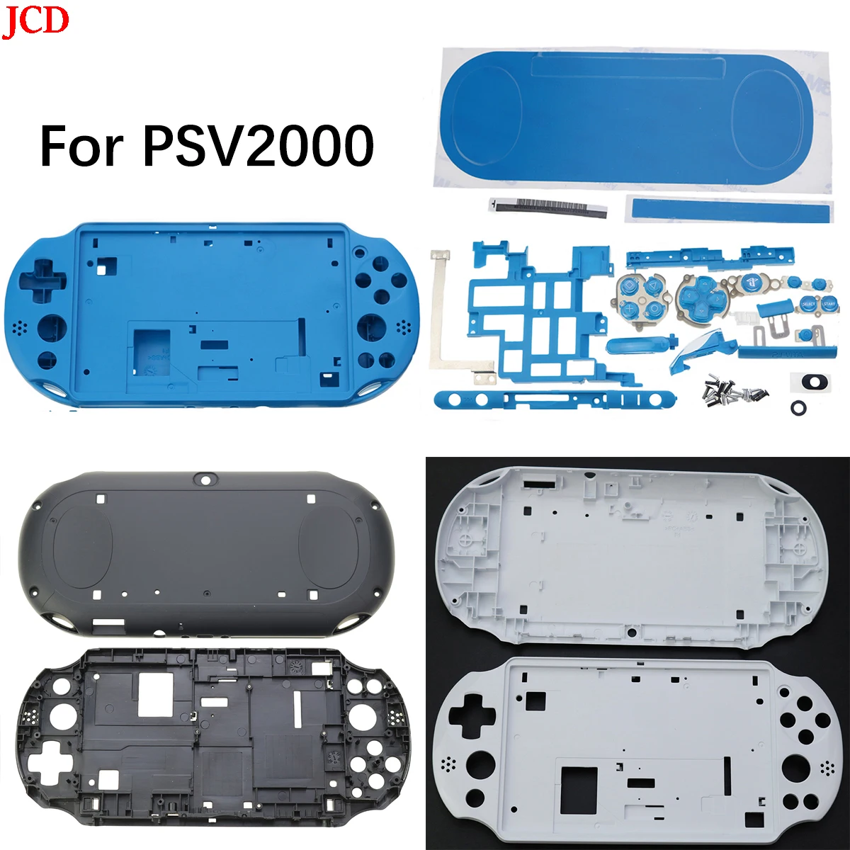 JCD 1 Set For PSV2000 PSV 2000 Housing shell Case Cover replacement for PSV Slim LR button Volume button SD cover slot fuction b