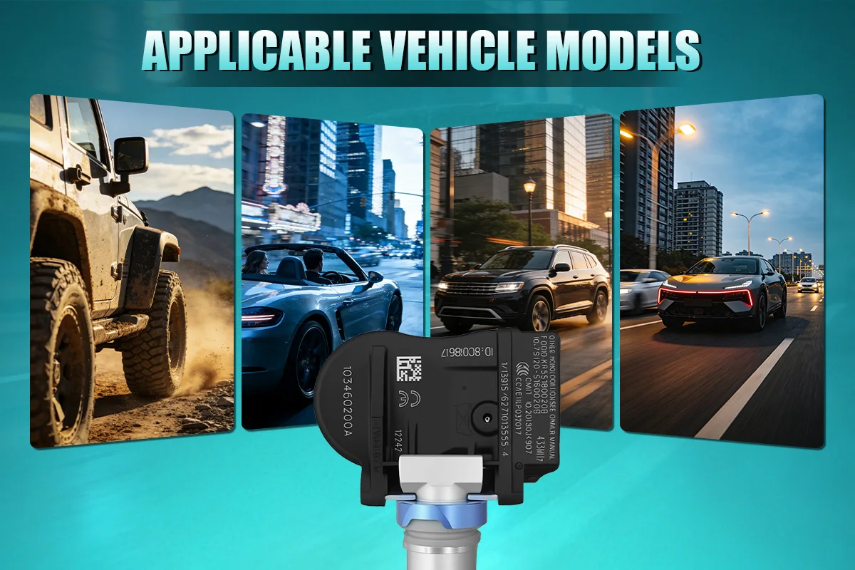 Reifendrucksensor-Monitor TPMS-Sensor für Tesla Model S 2014-2023 Kompatibel mit 1034602-00-A 103460200A S180052068 433MHZ – Detail 6