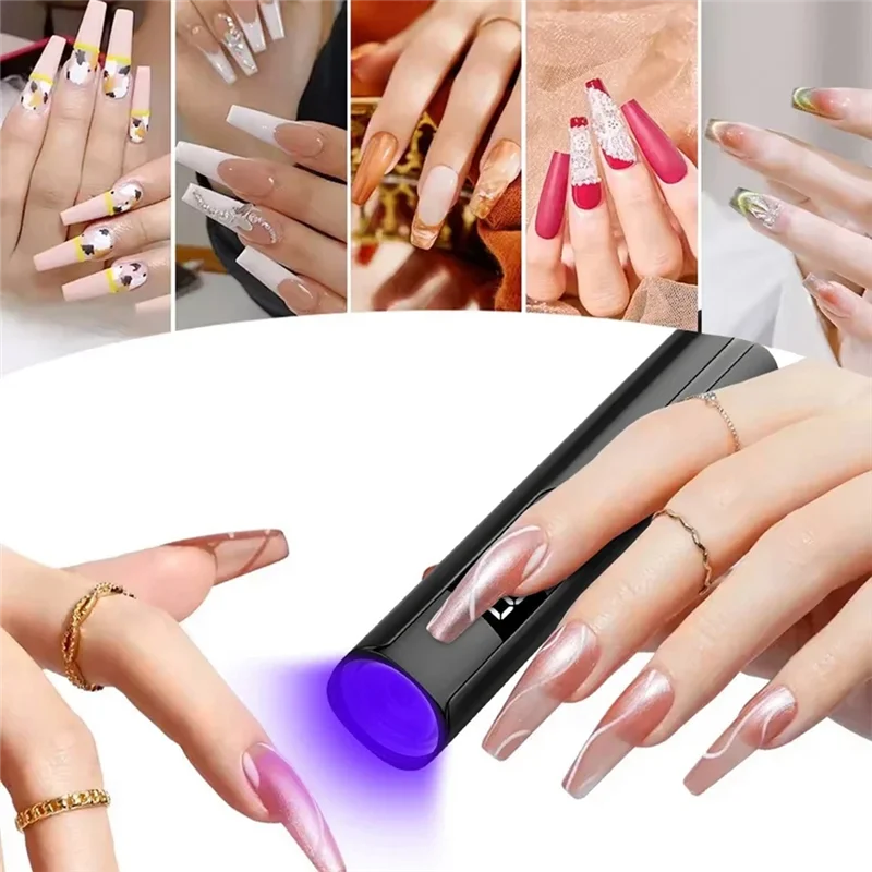 A76G-mini uv led lâmpada secador de unhas 365uv ultravioleta cura violeta luz usb recarregável detector de dinheiro lanterna luz mão b