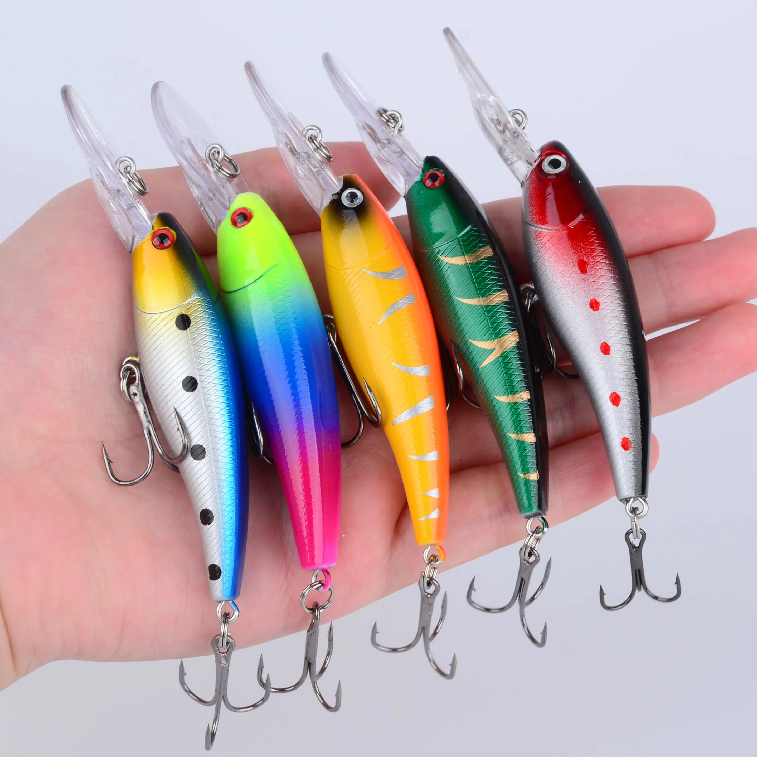 Jerkbait flotante tipo minnow con ojos 3D y acción wobblers