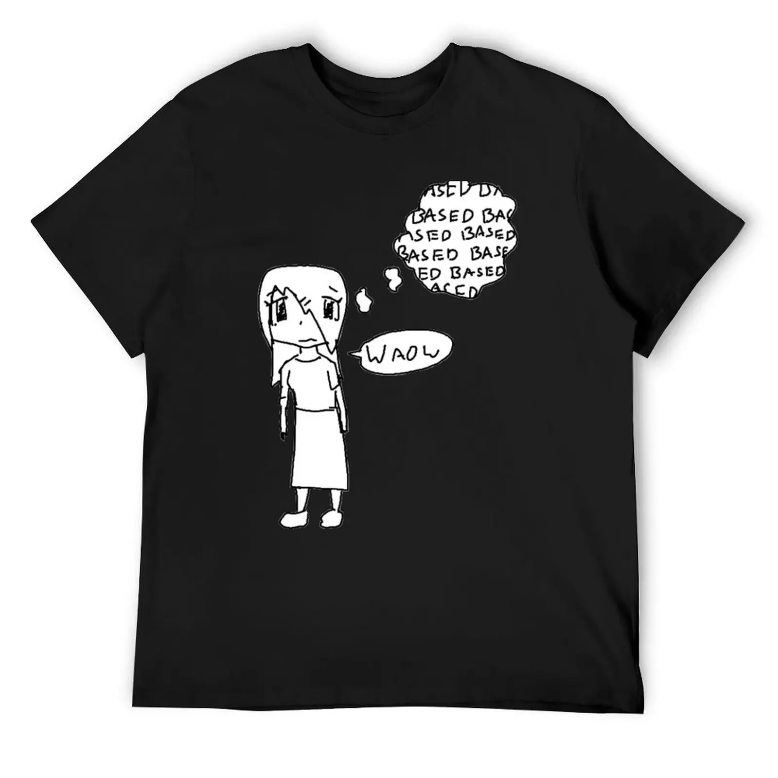 

Waow (based based based) T-Shirt vintage t shirts Blouse quick drying luxury clothes men