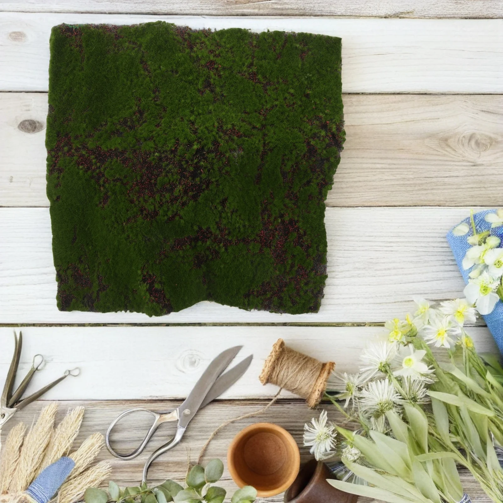 

11.8x11.8 Inch Fake Moss Mat Realistic Artificial Moss Turf for DIY Micro Landscape Bonsai Arrangement Decorative Indoor Outdoor