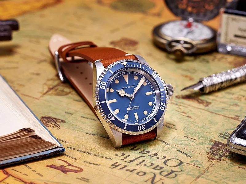 Baltany S3043 39 mm Retro-Taucheruhr ST2130 Automatik Swiss Super-LumiNova Herren Vintage Saphirglas 200 m wasserdicht 316L Stahl – Detail 7