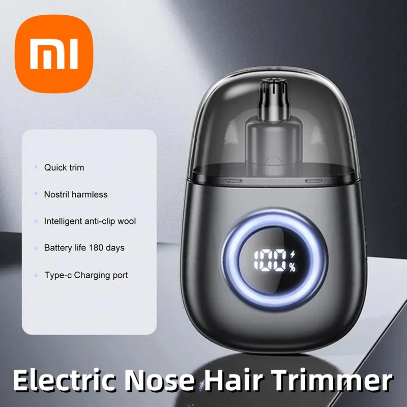 Xiaomi Mini Nose Hair Trimmer Rechargeable Men's Electric Nose Hair Trimmer Nose Scissors Shaver Cleaning Artifact Mini Unisex