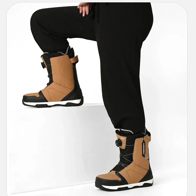 New 2025 Adult Ski Shoes Men Women Snow Boots Thermal Skiing Equipment Warm Boots Wire Buckle Models Fast Wear Snowboard Shoes