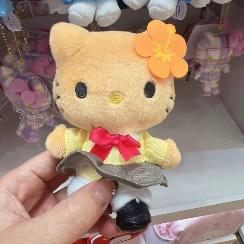 ตุ๊กตาเฮลโลคิตตี้น่ารักแบบพวงกุญแจ ตุ๊กตาซานริโอ้การ์ตูนกระโปรงจีบสไตล์ JK ตุ๊กตาคิตตี้ขาเรียวยาว ของเล่นพวงกุญแจ ชุดยูนิฟอร์ม จี้ห้อยกระเป๋า