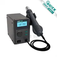 Soldering Stations QUICK 858D+ Hot Air Desoldering Station LCD Digital Display Rework Station Hot Air Gun For Chip PCB SMD