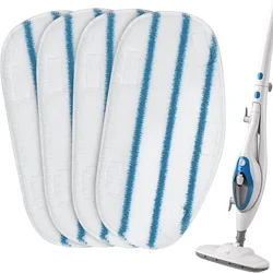 4 szt. Podkładki Mop parowy do PurSteam ThermaPro 10-in-1 z mikrofibry, nadające się do prania, wkładki wielokrotnego użytku do do czyszczenia podłóg do gotowania na parze