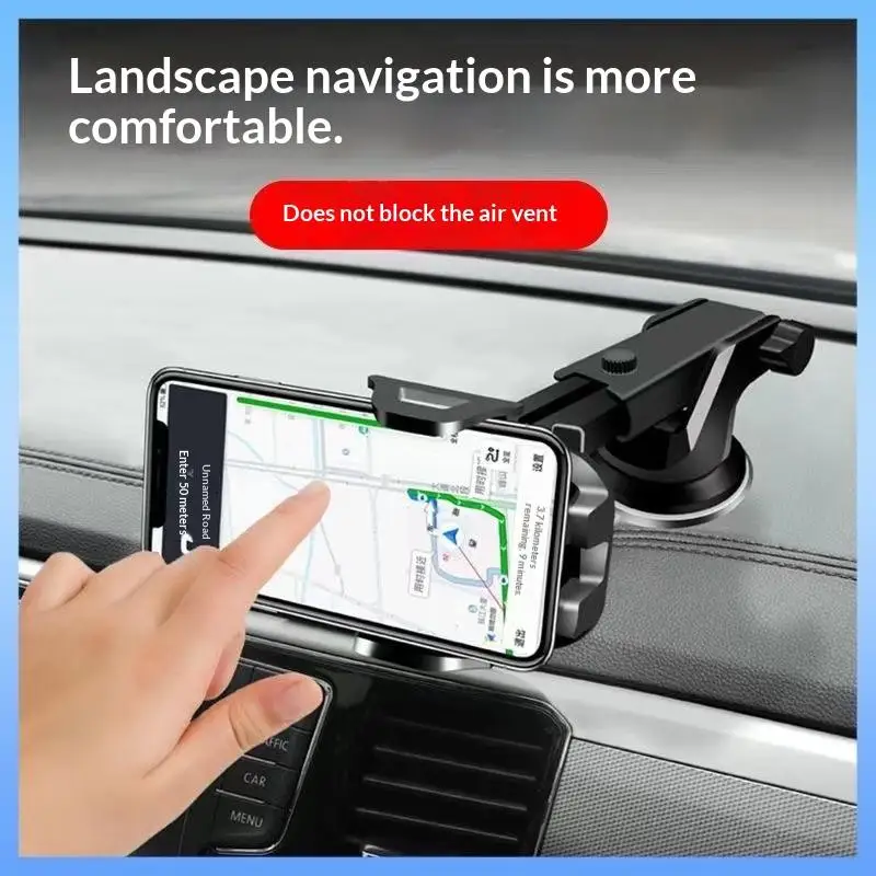 Secure 360° Car Windshield Phone Cradle Universal Fit for Travel and Commuting