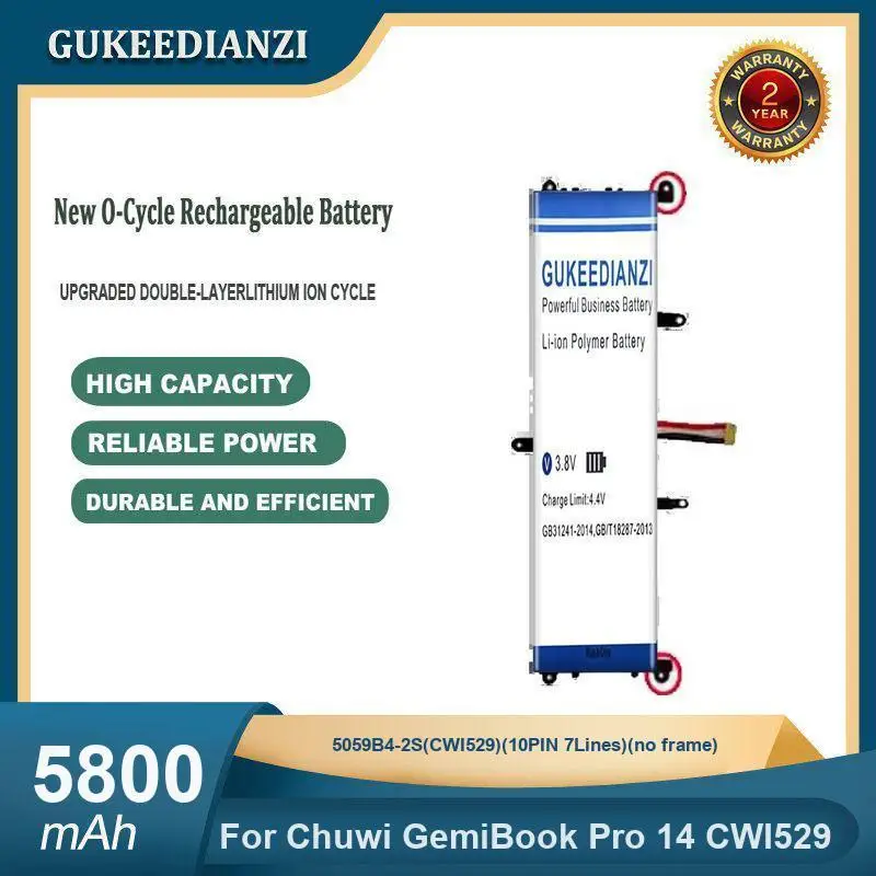 

Battery For Chuwi GemiBook Pro 13 CWI528 5059B4-2S-1 5059B4-2S High Capacity