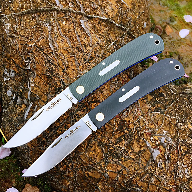 

[Minghong Brother1512 ] Slip Joint Folding Knives Pocket Modern Traditional Classic Knife Camping tactical Survival Knife Tool