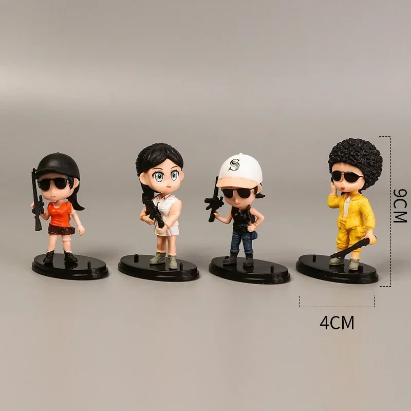 8 قطعة/المجموعة Q-النسخة PlayerUnknown's Battlegrounds دمية الإبداعية اليدوية PUBG لعبة سطح المكتب زخرفة نموذج دمية لعبة المحيط