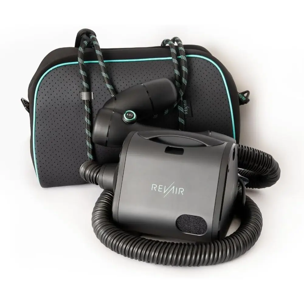 

ir Reverse-Air Hair Dryer with Weekender Bag and Accories - Reduce Damage, Heat, and Breakage - or Culy, Coily, & Wavy Hair