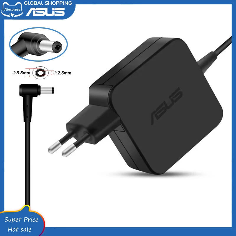 19V 3.42A 65W 5.5X2.5mm AC Adapter Laptop Charger For Asus A555L X555L X555LA X555LB X555LF X550CC X550L X550LA X550LB X550CL