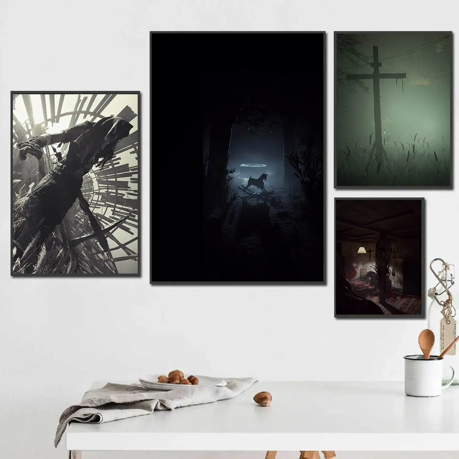 Outlast 2 قماش ملصق ديكور الغرفة ملصق جدار الفن جدار ديكور اللوحة لا الإطار